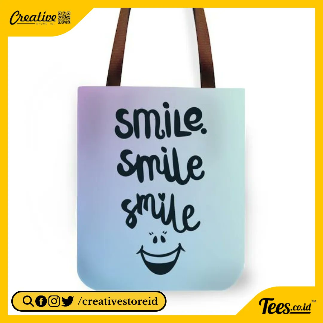 CreativeStoreID's tweet photo. Carry a positive attitude everywhere you go with our smiley totebag! Perfect for all your essentials and guaranteed to brighten your day. Shop now at https://t.co/pIB03n1RFF  😊
 #totebag #senyum #desain #fashion #gaya #trendy #ceria #motivasi #positif #semangat #tas #aksesoris https://t.co/H3ajij1GyO