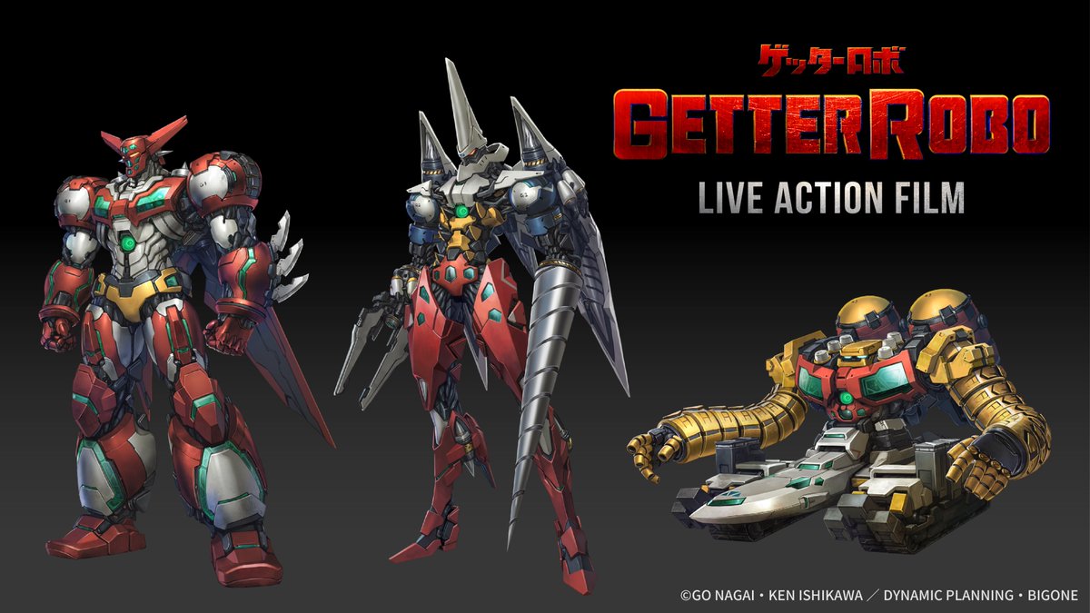 blastJP's tweet image. ★Share the message please!!

Getter Robo (the original manga by Go Nagai &amp;amp; Ken Ishikawa) will be released as a live-action film to celebrate its 50th anniversary in 2025.
The production of a proof-of-concept trailer begins now!
 
#Kickstarter
kickstarter.com/projects/bigon…

#GetterRobo