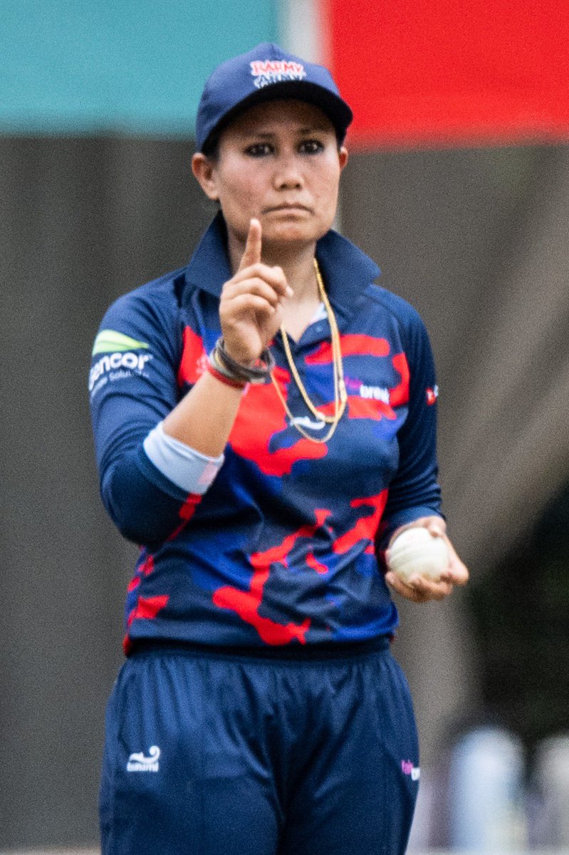 fairbreakglobal's tweet photo. 🚨 A historic haul 🚨

🇳🇵 Rubina Chhetry of Nepal picks up the FIRST 5️⃣-for of #FBI23 🇳🇵🔥

@TheBarmyArmy spinner becomes the FIRST player from an Associate nation to take a five-wicket haul in #FairBreak Invitational history 👏

#CricketTwitter | @CricketNep | @HSBC_Sport https://t.co/tyh4P3dA5j
