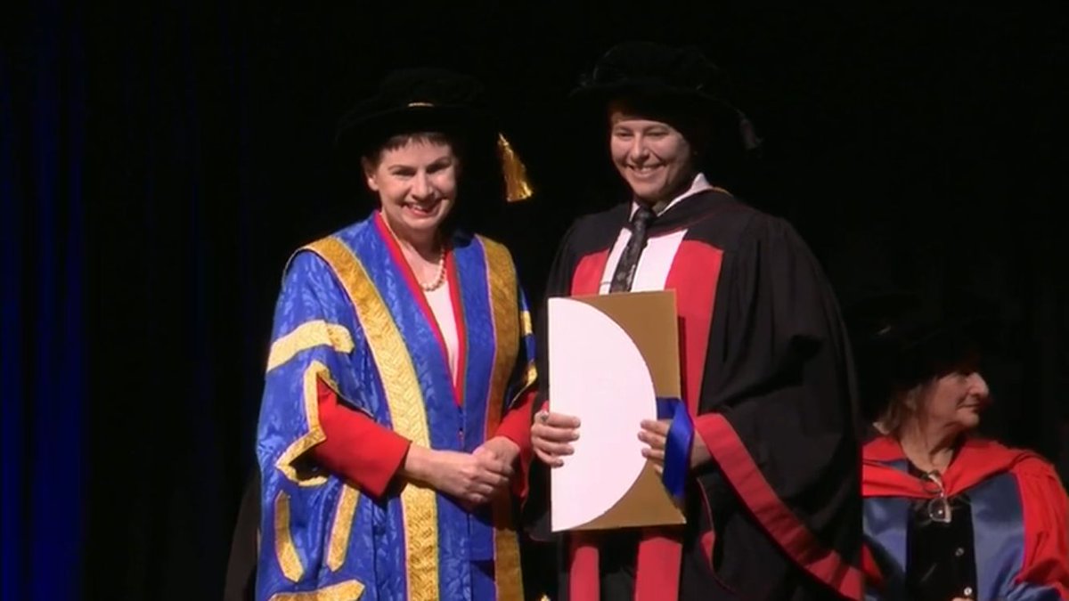 HBSalts's tweet image. Finally got to wear that mushroom bonnet for the @UniversitySA #graduation. Guess it's official that it's #PhDone!