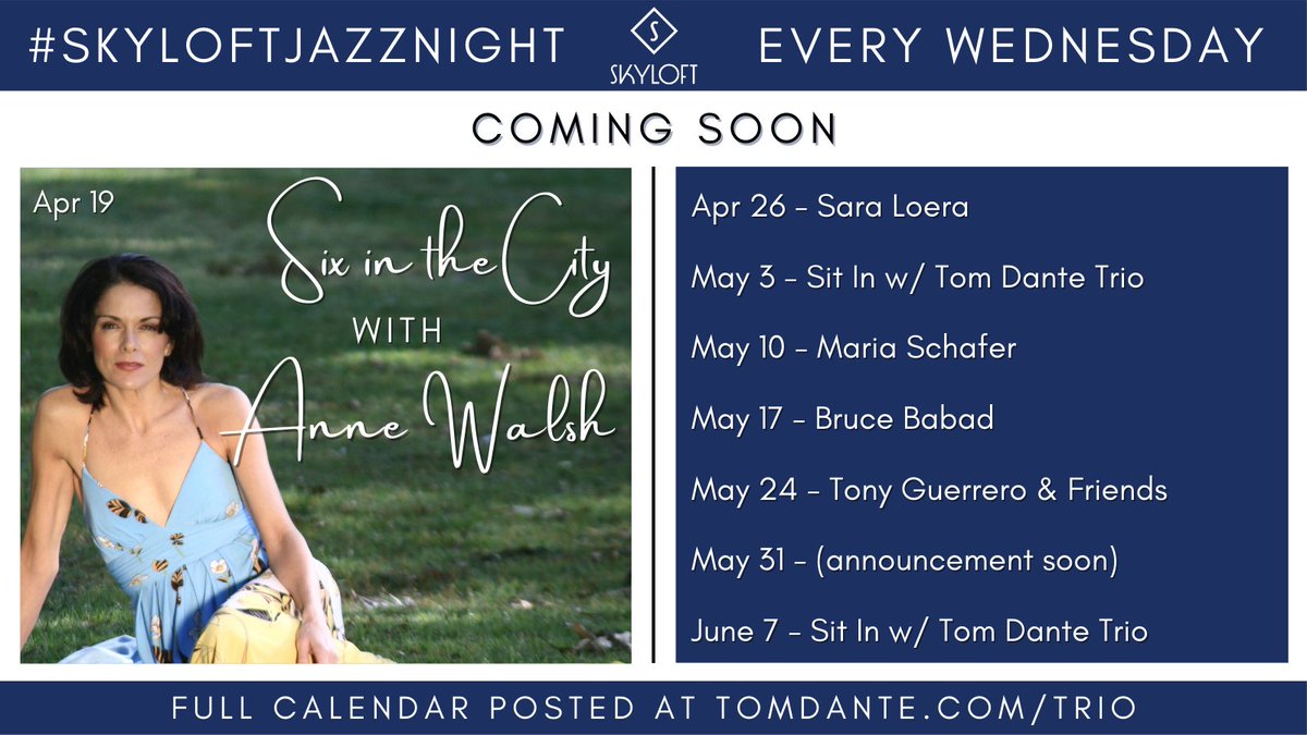 tomdante's tweet image. Next week, April 19, Anne Walsh is presenting Six In the City

#GregVail #TomDante #ChrisBarron #ErnieNunez
#LiveJazz #FullBar #HaveSomeFood #GreatFood #JazzNight
#JazzSaxophone #JazzSax #JazzDrums #JazzDrummer #YamahaDrums #JazzPiano #JazzKeys #FenderRhodes #HammondB3