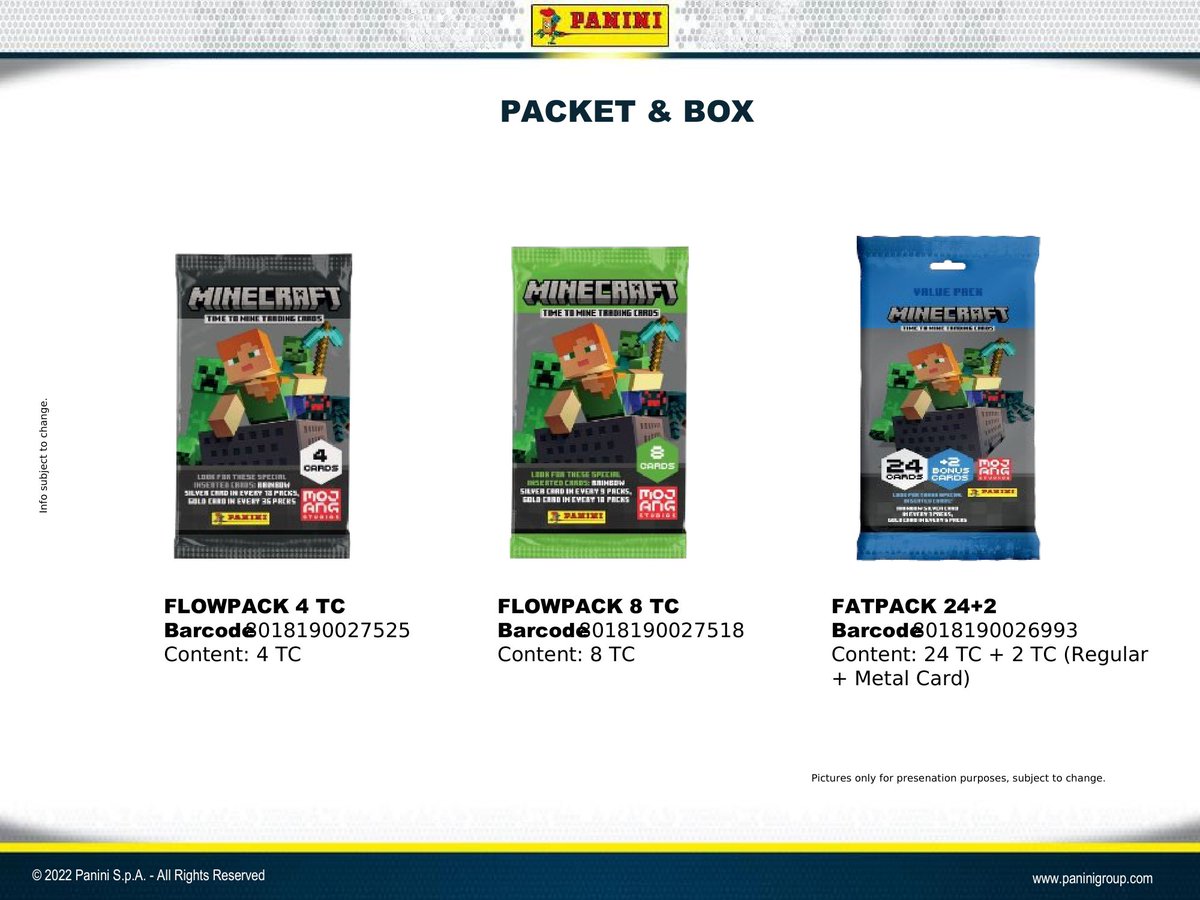MintHeadquarter's tweet photo. #PANINI #MINECRAFT SERIES 2 TRADING CARDS【製品情報】
▶8-Card Booster⇒https://t.co/3lMW2wMinh
▶Starter Pack⇒https://t.co/HLsieLIwks
▶Surprise Box⇒https://t.co/4rKoir8kfw

大人気ゲーム #マインクラフト の「シリーズ2：#TimetoMine」公式トレーディングカードが登場！#マイクラ https://t.co/NtW3w4OyPK