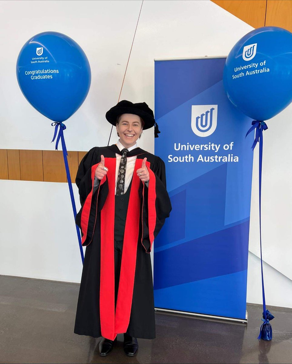 HBSalts's tweet image. Finally got to wear that mushroom bonnet for the @UniversitySA #graduation. Guess it's official that it's #PhDone!