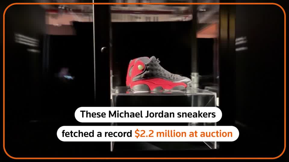 Michael Jordan's 1998 NBA Finals sneakers sell for a record $2.2 million