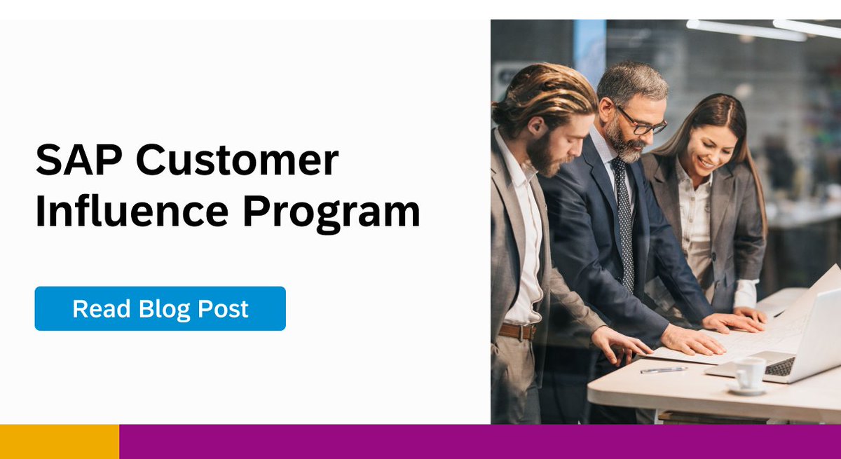 vMeyenburg's tweet photo. Calling SAP customers and partners! Join our exclusive influence program to:

✅ Share your valuable improvement ideas and feature requests for @sap_bpa
✅ Vote for the ideas submitted by others

Learn more in expert Evgenii Gorbunov's blog post: https://t.co/yrQ5XHt97u https://t.co/6pT2m1fg3Z