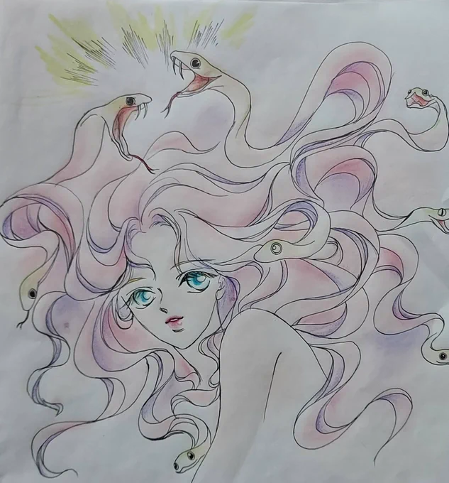 光を自在にあやつり、夢色に美しい絵を描かれるまんなさんから、アートトレイン乗車切符、いただきました ありがとうございます 透明水彩やパステルで、アナログ描いてます