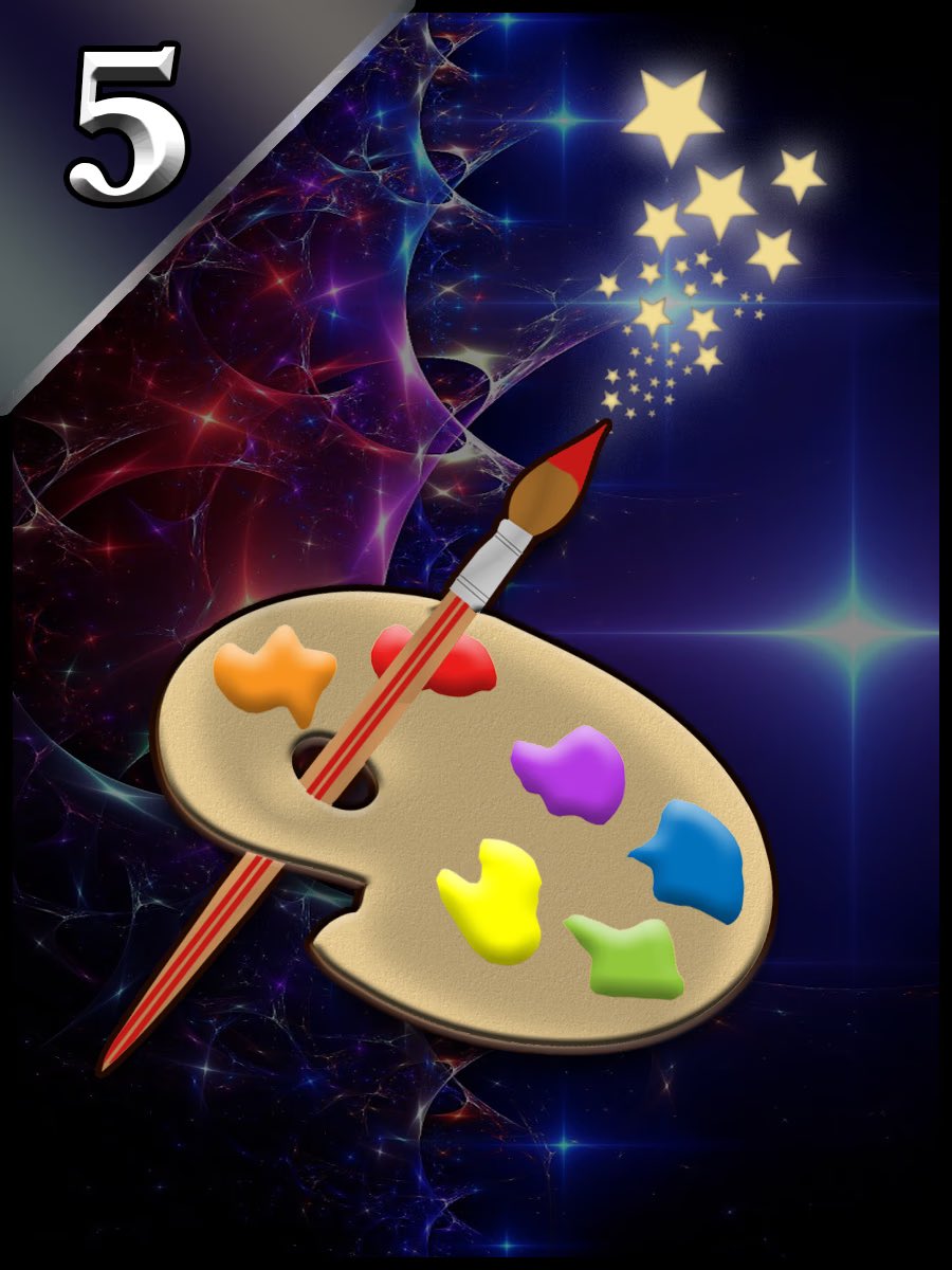 parkersado's tweet photo. The fifth Card of the collection is:
Paint

Paint, dates back to prehistoric people, roughly 100,000 years BC. The first art supplies, discovered in South Africa, contained a clay earth pigment which was used like paint.

… https://t.co/cFmetlamPx