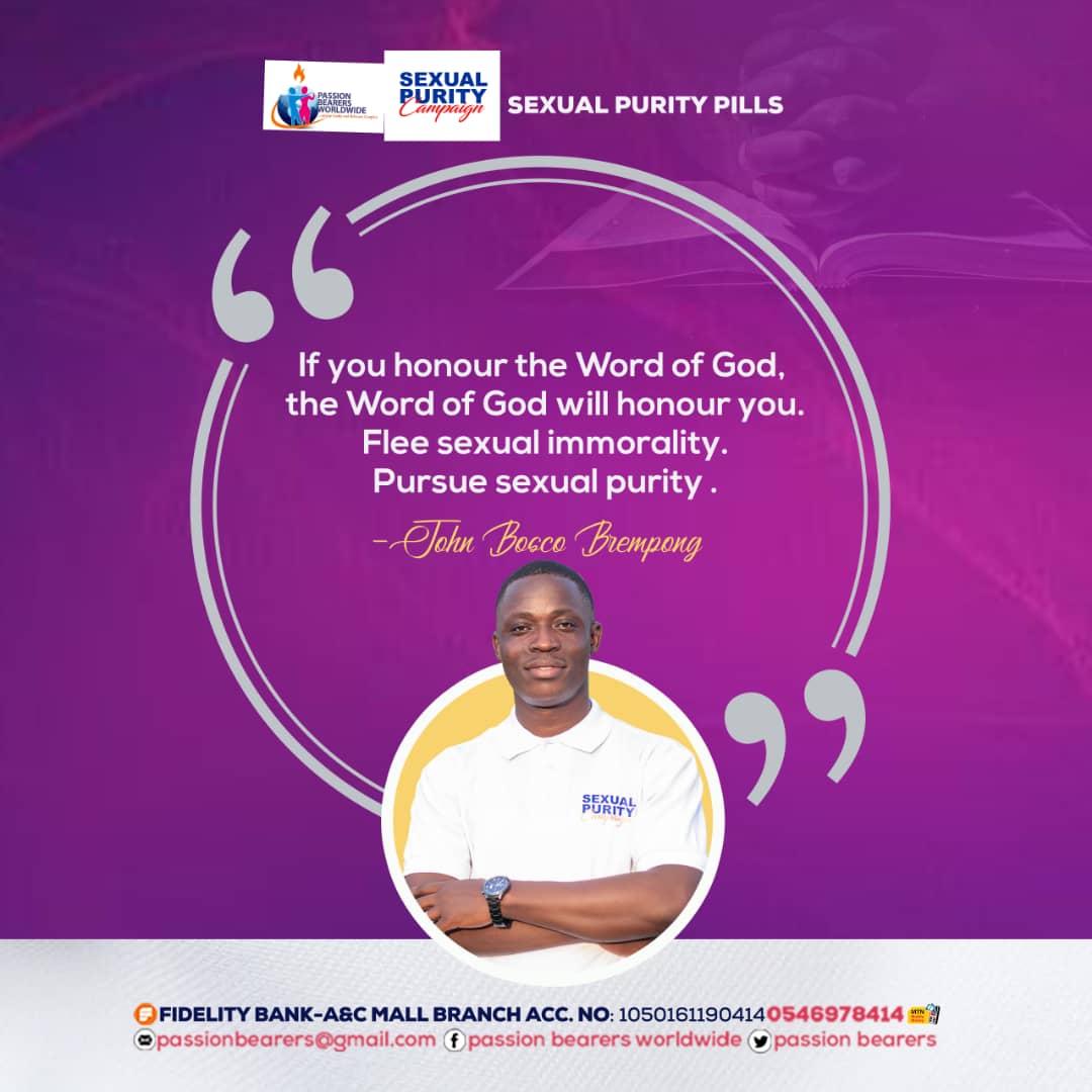 passionbearers's tweet photo. Honor the word of God and be honored

#SexualPurityCampaign
#SexualPurity
#ItIsPossible
#PassionBearers https://t.co/3hiUvukbJa