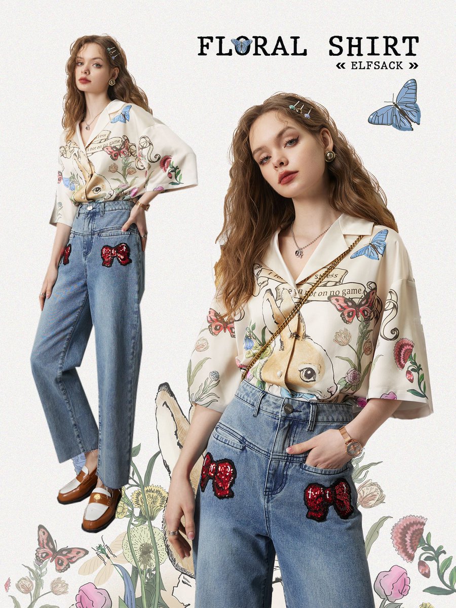 elfsackofficial's tweet photo. ELFSACK new product - shirt.
#elfsack #fashionstyle #shirt #Blouse #rabbit #outfit https://t.co/nUc3a1cfIm