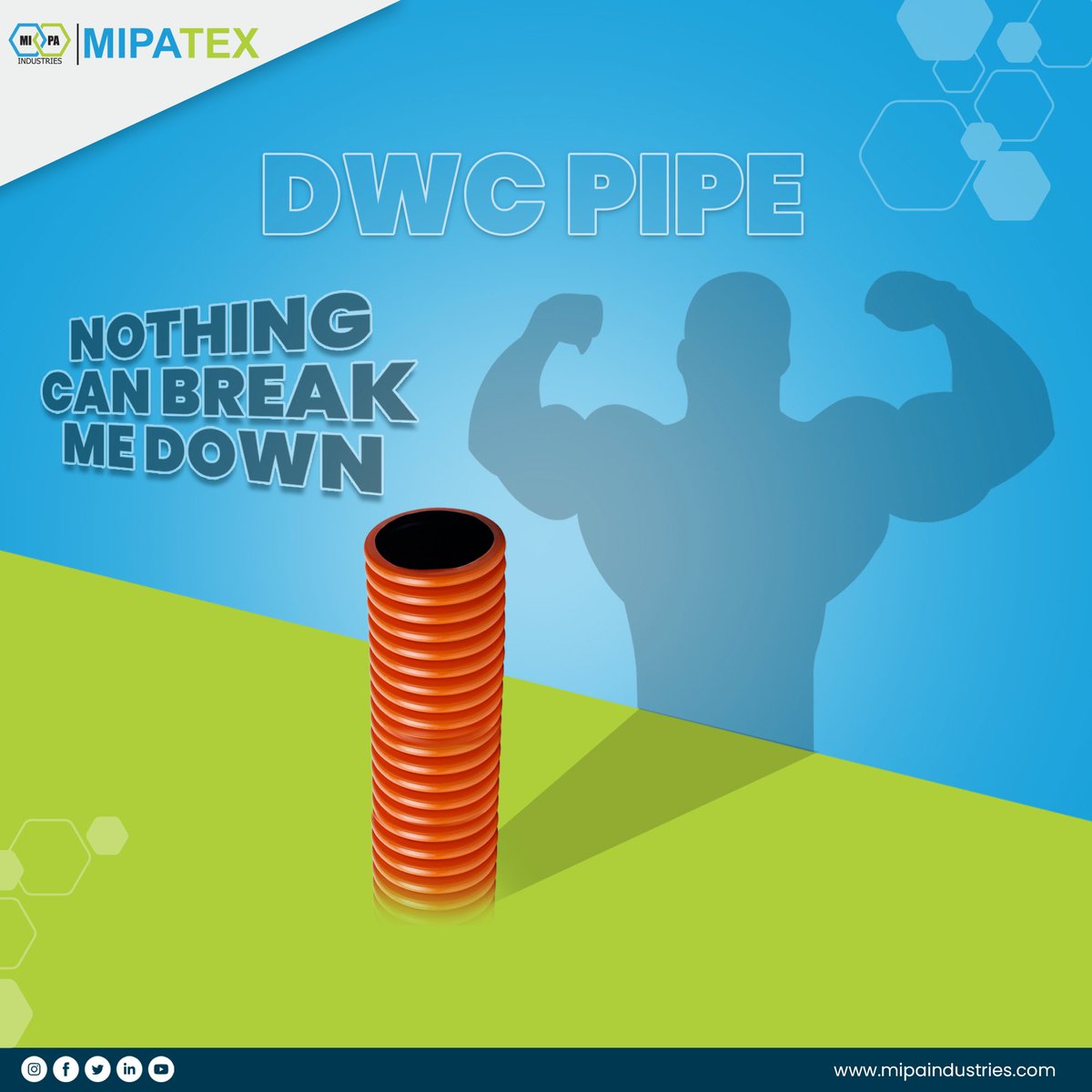 mipaindustries's tweet photo. DWC pipes are lightweight, durable, and resistant to corrosion, abrasion, and chemicals, making them ideal for long-term use in harsh environments.
#dwcpipe #dwcpipeindia #pipe #lightweight #uvresistant #corrugatedpipe #undergroundpipe #mipatex #mipaindustries https://t.co/heQ0JE9lDe