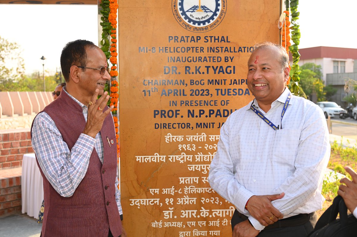NIT_Jaipur's tweet image. The exhibition site of Pratap, “Pratap Sthal” was inaugurated on April 11, 2023, by Dr. R.K. Tyagi (@DrRKTyagiIndia), Chairman BOG, MNIT Jaipur, in the presence of Prof. N.P. Padhy, Director, MNIT, Jaipur, Prof. Sanjay Mathur, Dean P&amp;amp;D, Shri. Ramniwas Sharma,