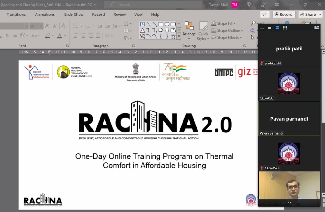 ces_asci's tweet photo. March 17, 2023: Successfully completed one day online training program on Thermal Comfort in Affordable Housing. Participants include professionals from Private &amp; Government, Students and Academicians. https://t.co/fnClso0PMA