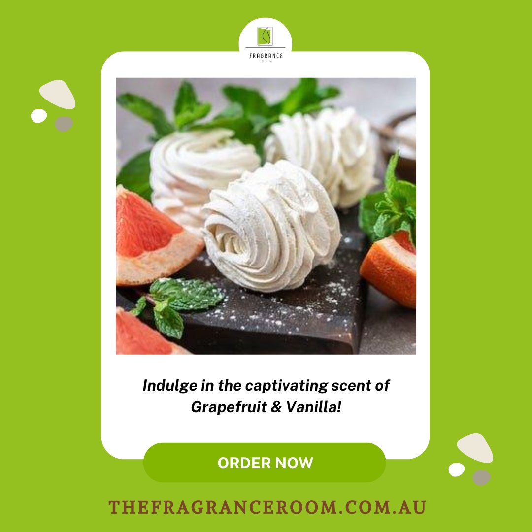 __FragranceRoom's tweet photo. Create a tropical oasis at home with Grapefruit &amp; Vanilla Sugar Fragrance Oil! 🍊🌿✨ #HomeFragrance #Aromatherapy #TropicalOasis #SensoryDelight

Shop Now: https://t.co/pGv263koE6 https://t.co/ANVBxQso5o