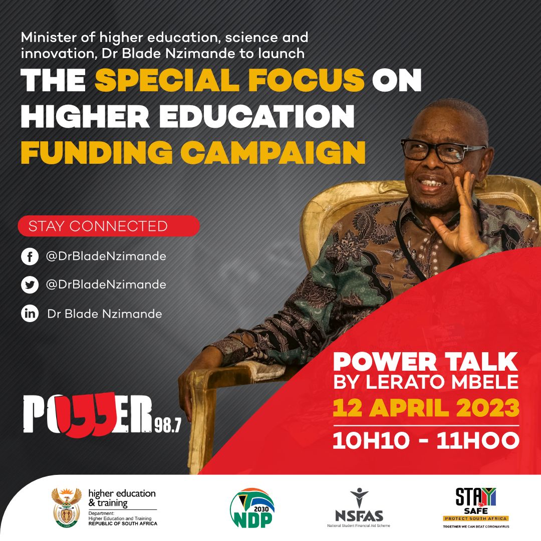 GovernmentZA's tweet photo. Minister of Higher Education, Science and Innovation, @DrBladeNzimande unpacks the state of Higher Education and Training in South Africa.
🔗 https://t.co/11cuJcj133
#NSFASFocusWeek https://t.co/SKDntQfvve