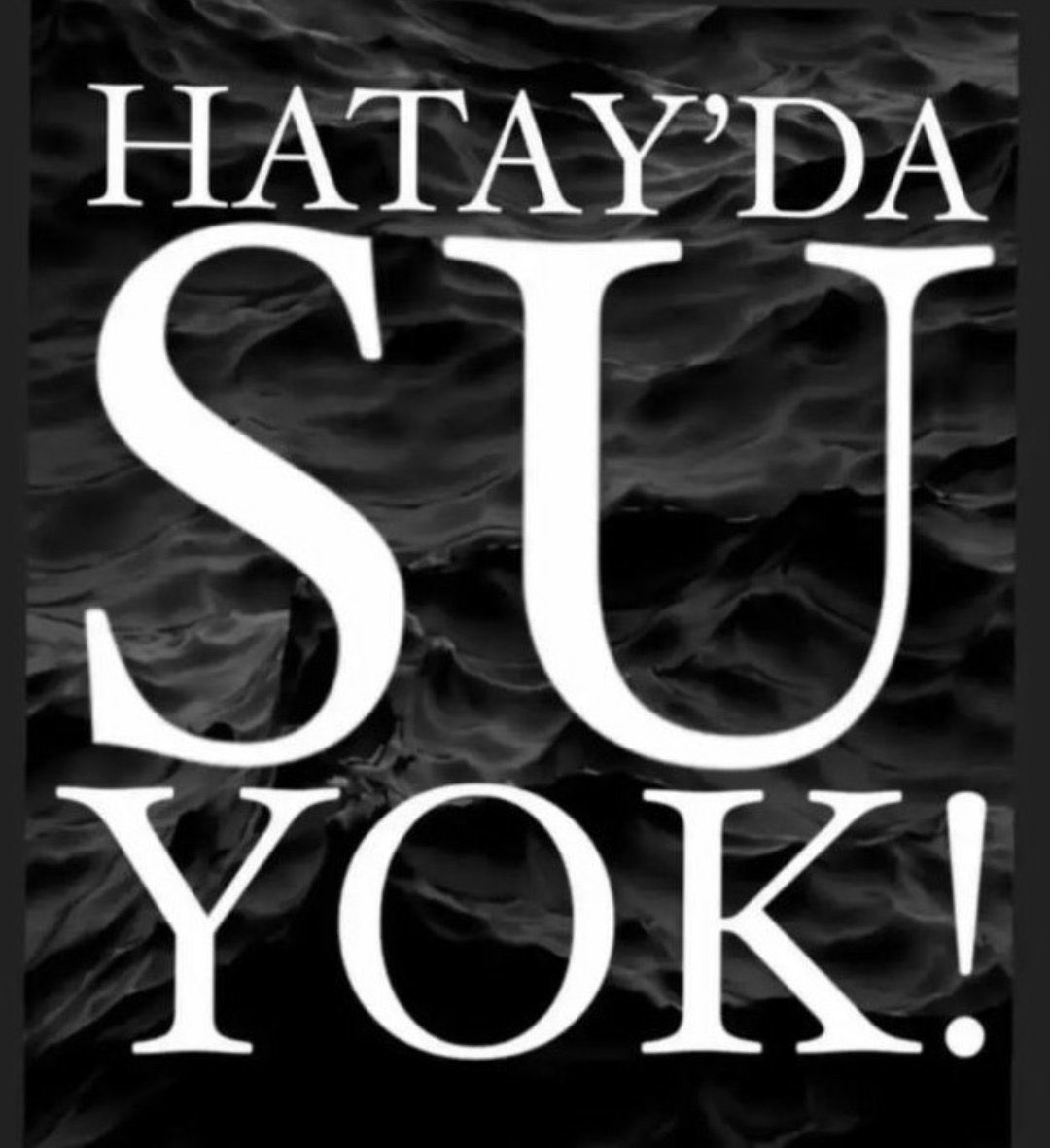 66.gün

‘Depremde öldük
Soğuktan öldük
Açlıktan öldük
Şimdi de

SUSUZLUKTAN ÖLÜYORUZ

Afet sonrası kişi başı 2 lt muhtarlıklar tarafından dağıtılan içme suyu,aile başı 
5 lt ye düşürüldü ve dağıtımı valilik emrine verildi.
#hataydasuyok
Hatayın sesini duyun!
<a href="/demokrat_kadin/">Democlesin kılıcı😎</a>