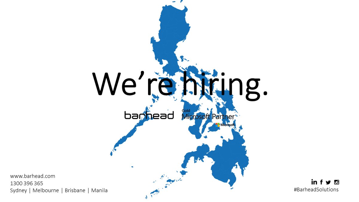 barhead's tweet image. We&apos;re looking for a D365 F&amp;amp;O Technical Consultant to join our Global Delivery Centre in Makati! 

If you&apos;re looking for a fast-paced role with exciting career growth opportunities, check out our job ad here: linkedin.com/jobs/view/3531…
#hiring #beingBarhead #BarheadSolutions
