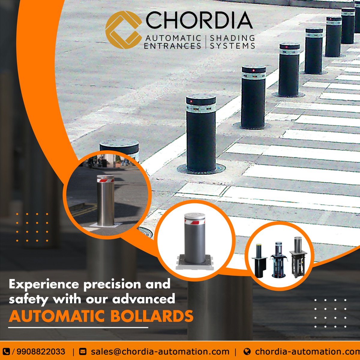 Experience hassle-free access control with our automated bollards.  

For enquires visit @ chordia-automation.com 

#automation #technology #engineering #innovation #mechanical #automationengineering #automaticbollards #chordiaautomation #hyderabad #homeautomation #ai