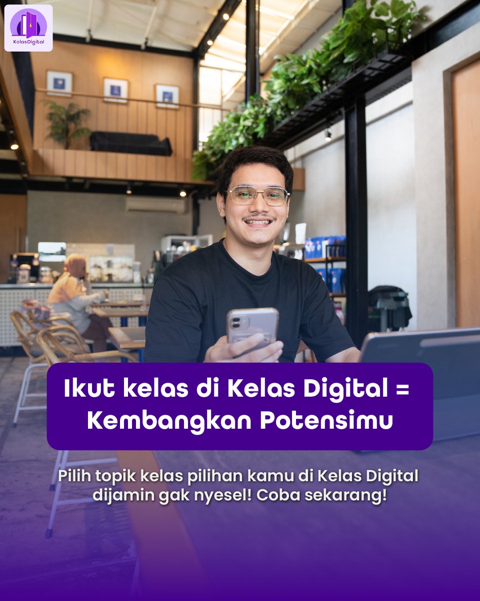 kelasdigital_id's tweet image. Kapan lagi bisa kembangin diri tapi bisa bantu kamu makin pinter, naikin IPK, atau bikin CV makin keren?

Cobain aja langsung kelas pilihan kamu di Kelas Digital! Download Kelas Digital sekarang di Google Play, Appstore, dan App Gallery.

#KelasDigital #LearningSharingCollaborate