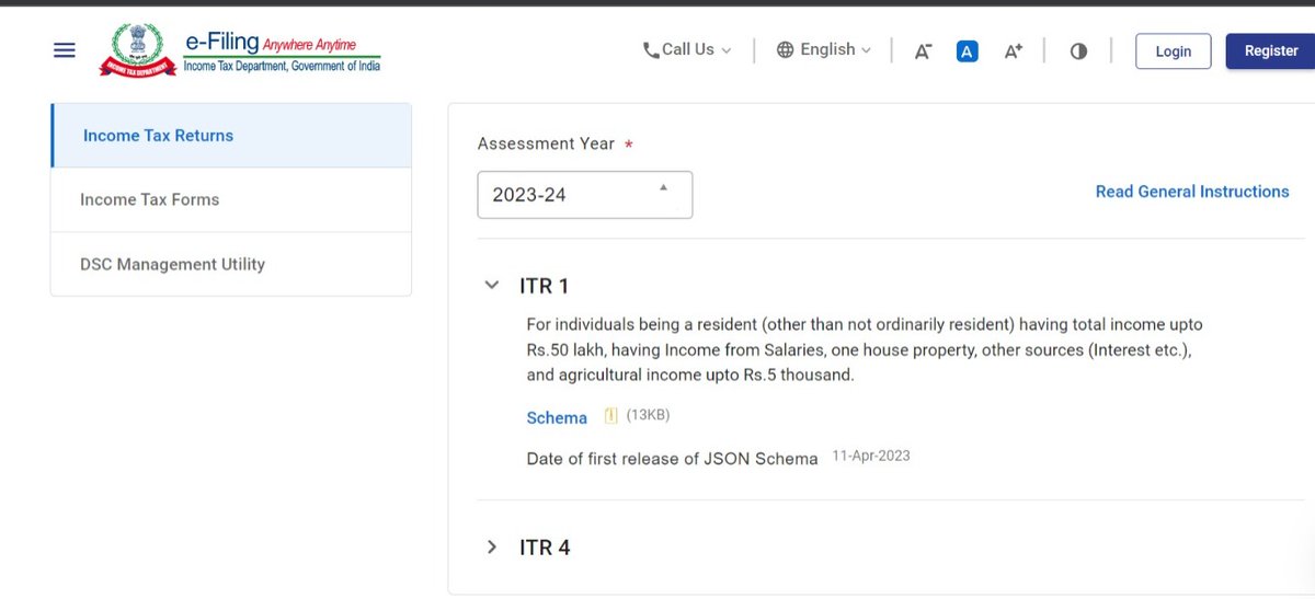 procap_india's tweet photo. *Income Tax Department has released JSON Schema ITR 1 and ITR 4 for AY 2023-24 (FY 2022-23)* https://t.co/jlJot7GVv7