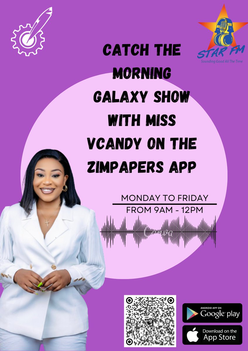 SundayNewsZimba's tweet photo. Don't miss the Morning Galaxy show with Miss V-Candy weekdays from 9am - 12pm via the Zimpapers App. Download using the link below: https://t.co/Adh8wfAshp

 #ZimpapersApp #MorningGalaxyShow https://t.co/lJ3LUOl8S5