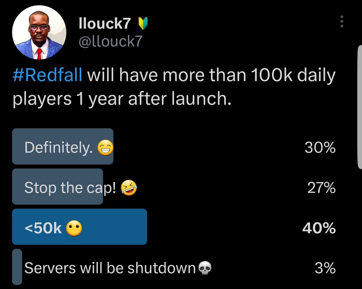 llouck7's tweet photo. After seeing the #IGN gameplay I actually more interested #Redfall. I will also refrain from calling it #Midfall until it launches and we give it a go. https://t.co/RpaC8xKOyL