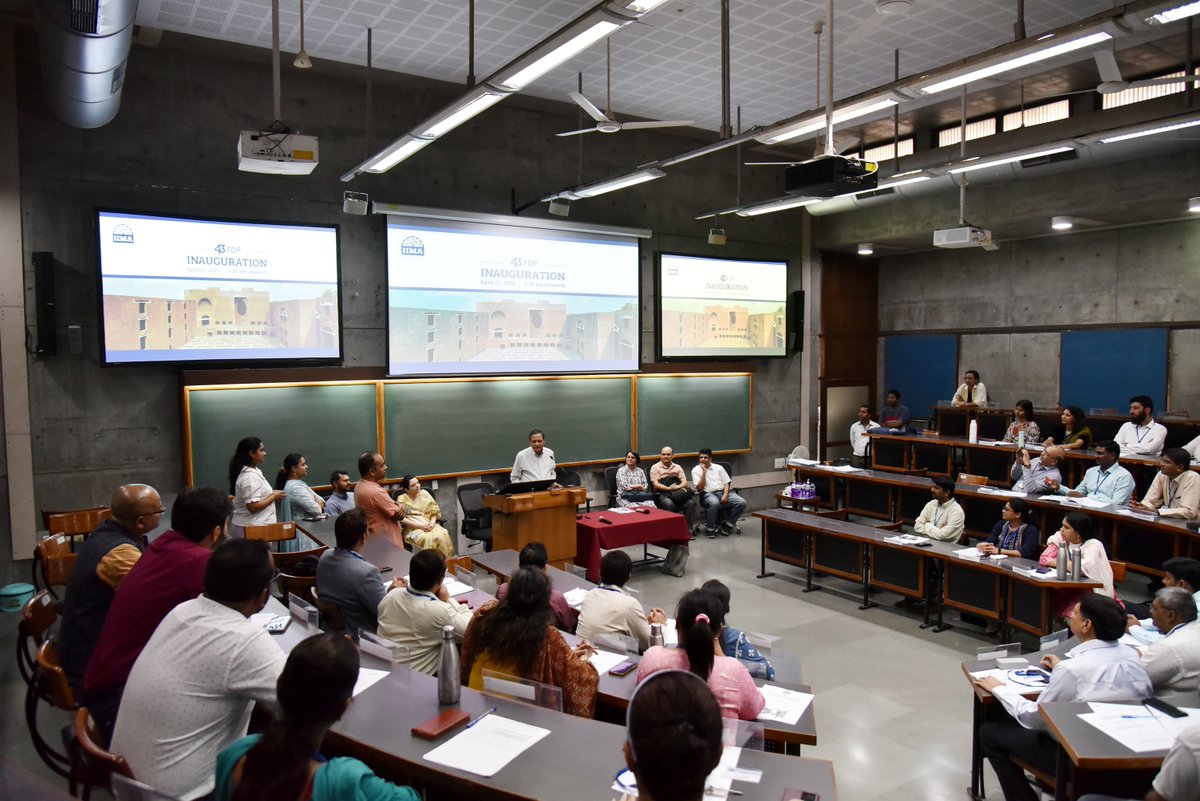IIMAhmedabad's tweet photo. We welcome the participants of the 43rd Faculty Development Programme in Pedagogy and Research Methods. 
We wish all the participants a great learning experience.
Here are some glimpses of the welcome session.
#fdp #facultydevelopment #iima https://t.co/NgthR8fcUq