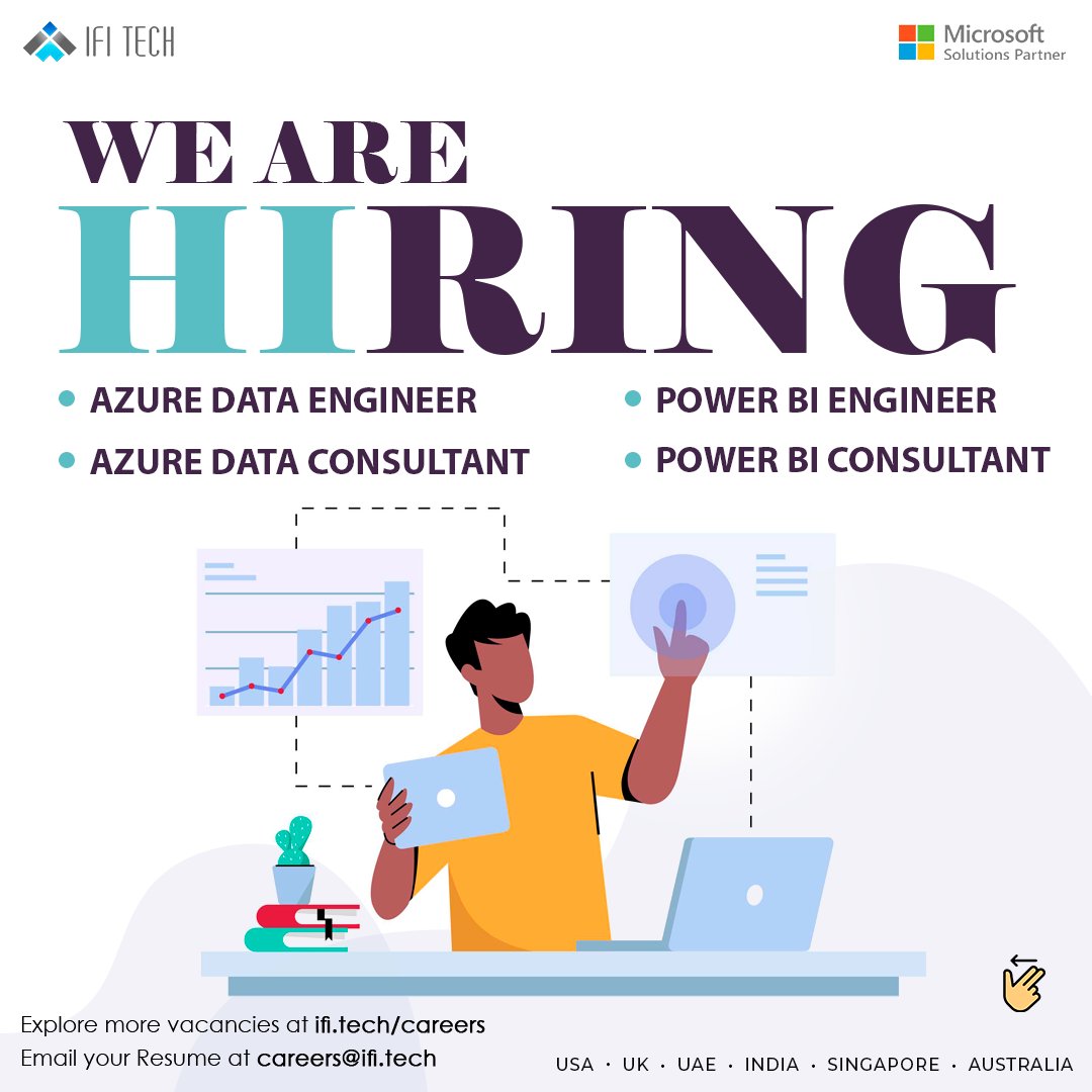 IFITech's tweet image. We're seeking skilled engineers to join our team of innovators.
Head to the link below to apply now or email you resume at careers@ifi.tech
ifi.tech/careers

#IFITech #hiring #dataengineer #dataconsultant #powerbi #engineer #powerbiengineer