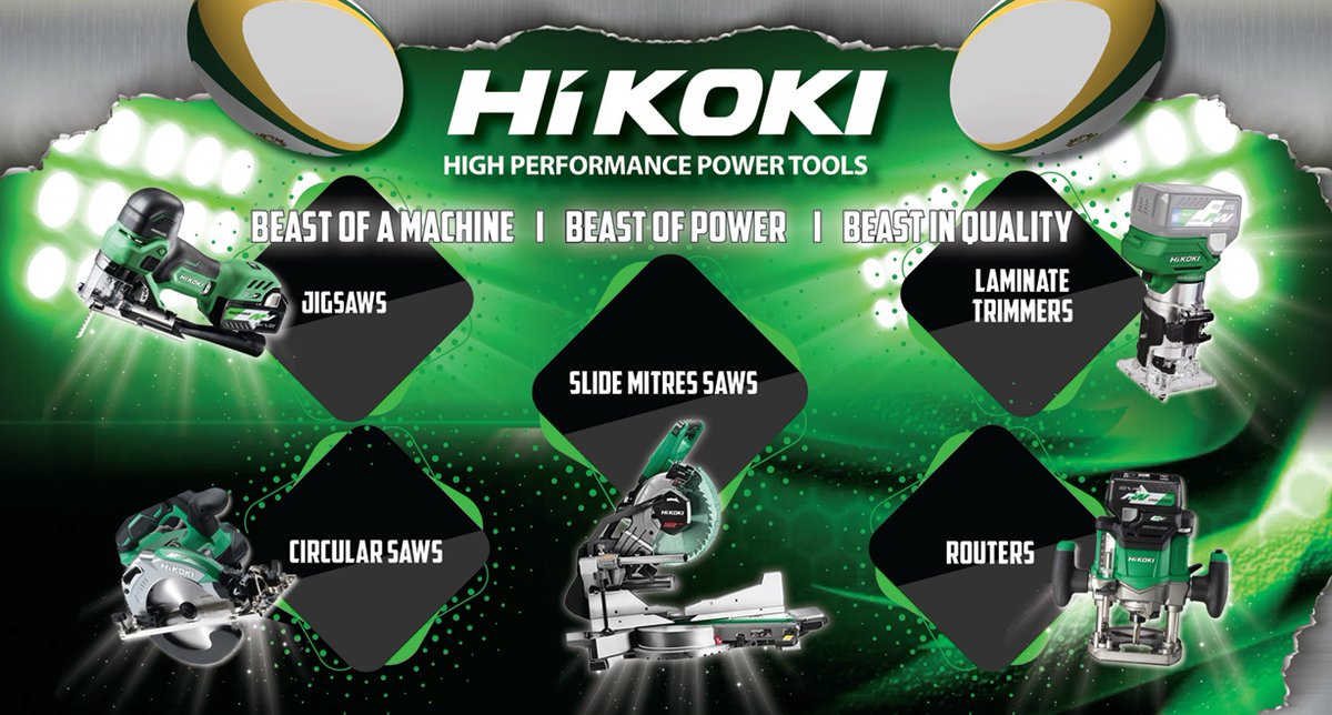 SARugbymag's tweet image. HiKOKI is derived from the English word “high” and the Japanese term “koki,” meaning &apos;industrial machines&apos;
HiKOKI tools are powerful, robust and up to the task. Unleash the Green
#unleashthegreen #hikoki #highperformancetools #convertfromcordedtocordless 

hikoki-sa.co.za