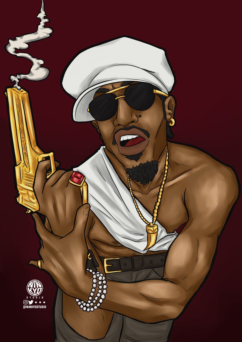 NinkyoStudio's tweet photo. What's cooler than being cool?

An Andre 3000 fanart!

This was made while I binged the entire @Outkast discography, so it was pretty fun~

(If u share this post, Ms Jackson will forgive you)

#outkast #andre3000 #andre3k #digitalart #illustration #artshare  #artwork #krita https://t.co/6zNk4C3X98