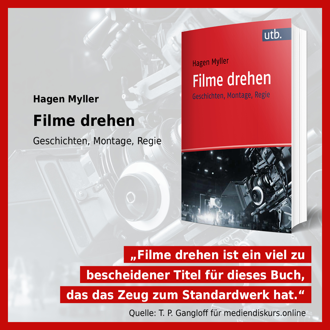 Wir freuen uns über diese tolle #Rezension von Tilmann P. Gangloff zu Hagen Myllers Neuerscheinung "Filme drehen" auf mediendiskurs.online/beitrag/filme-…

<a href="/utb_stuttgart/">UTB Verlag</a> #uvkverlag #Film #Filmemachen #Medienwissenschaften #Regie #Montage #Drehbuch <a href="/HagenMyller/">Hagen Myller</a>
