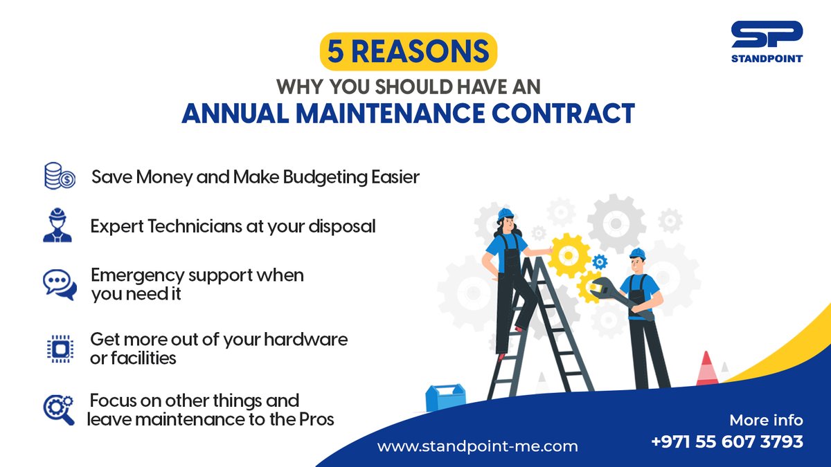 StandpPoint's tweet image. #Standpoint offers complete, high-quality annual maintenance contracts that deal with plumbing, electrical, and carpentry issues together with AC and overall HVAC cleaning and repair services in Dubai.
Call us!
☎️ +971 55 607 3793
 #maintenance #maintenancecompany #paintingworks