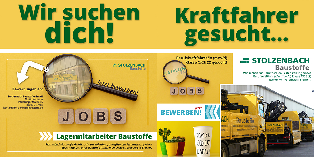 👉 Wir suchen... #lagermitarbeiter und #berufskraftfahrer in #Bremen