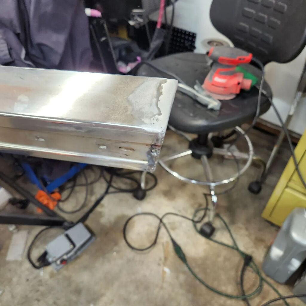 throttlegrotto's tweet photo. Thanks to everyone who commented or messaged about the TIG setup. Turns out I had a broken hose that was covered up. Helped to have @profloundering swing by as a second set of eyes and ears to find the issue. 
Now back to grinding down my sub par welding… https://t.co/NjPjtXViYj https://t.co/kPub8aYdhz