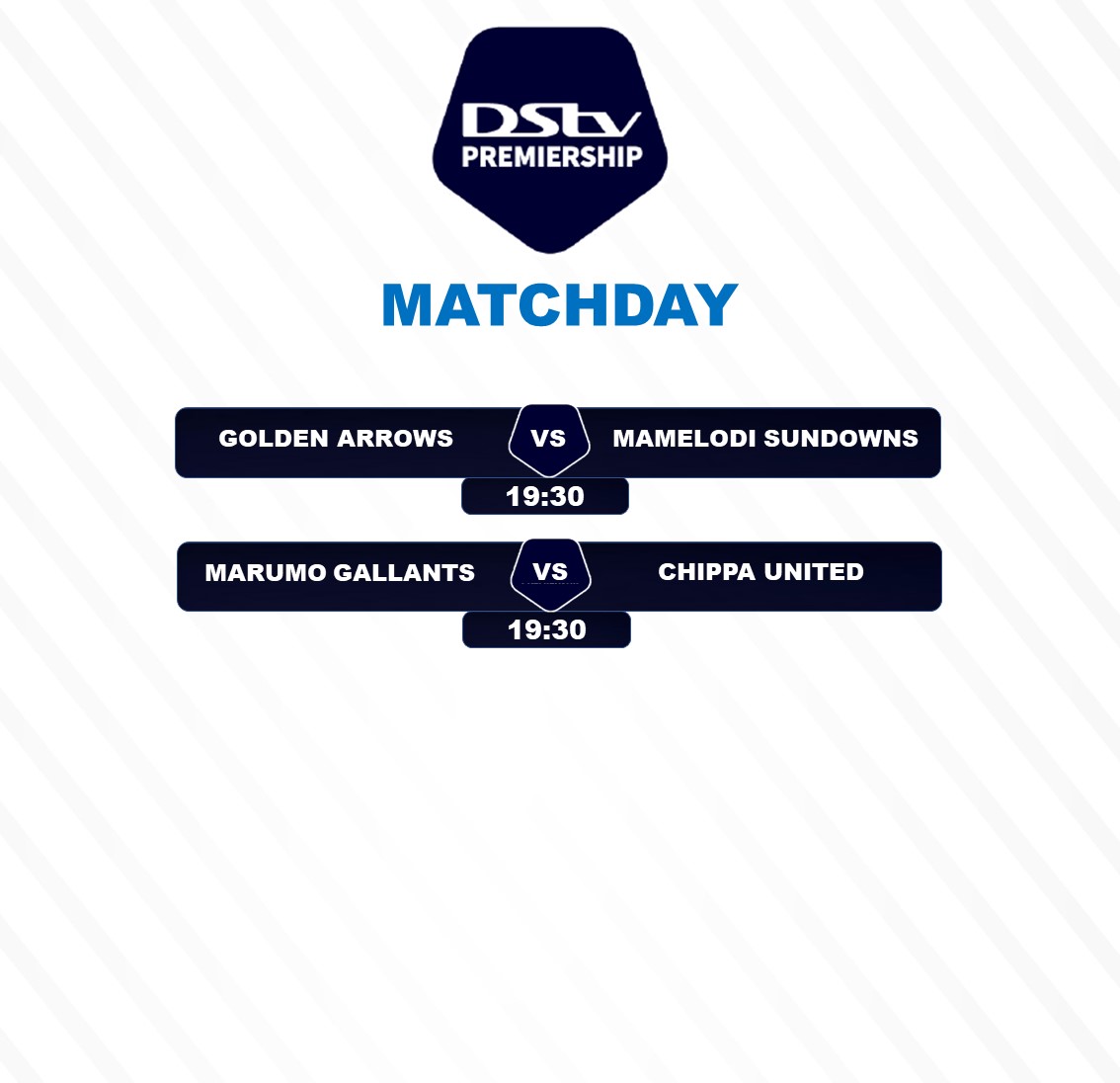 Official PSL on Twitter "MATCHDAY!!!! Tonight's DStvPrem Fixtures"