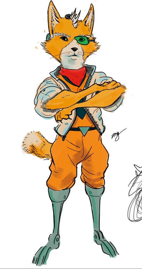 Starfox Sketch before bed
.
#starfox