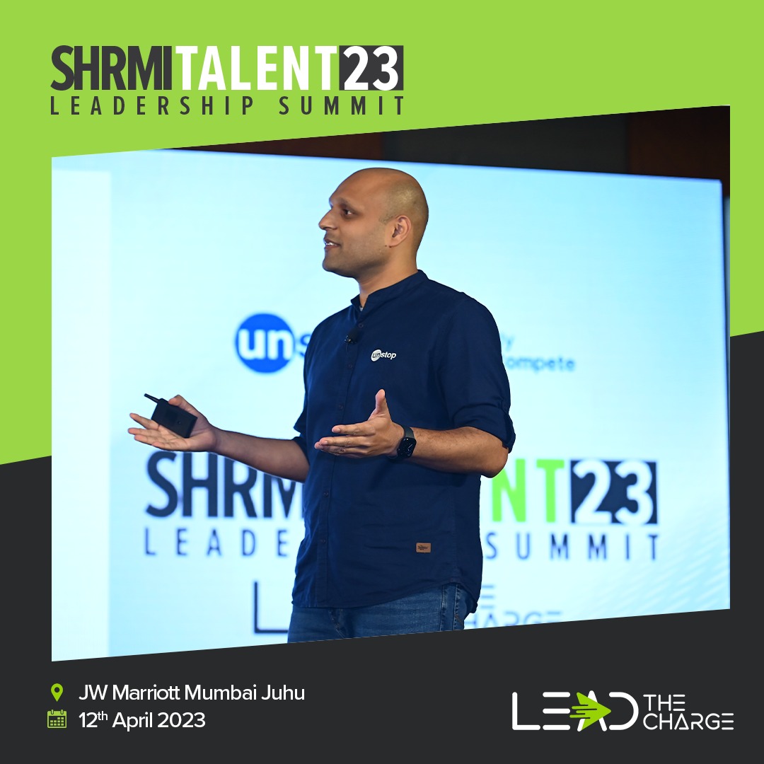 SHRMindia's tweet photo. @Ankit Aggarwal, Founder &amp; CEO of @Unstop, delivered an engaging session on leveraging technology to support an organisational strategy by improving the myriad ways businesses can use to engage talent.

#PeoplePractices #LeadTheCharge #SHRMITalent23 https://t.co/hxU5XiWqKQ