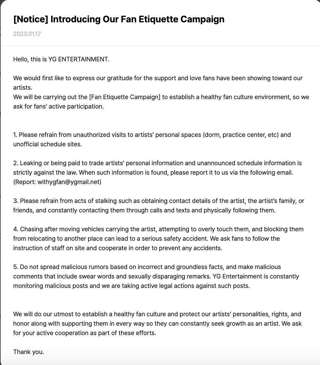 teamrosepark's tweet photo. .@ygent_official @ygofficialblink @ygentusa  We ask you to take legal action against the online defamation that ROSÉ is going through right now. Drugs are serious issues and cannot be ignored,especially after your statement about the protection of your artists. https://t.co/dkqE1ca9wU