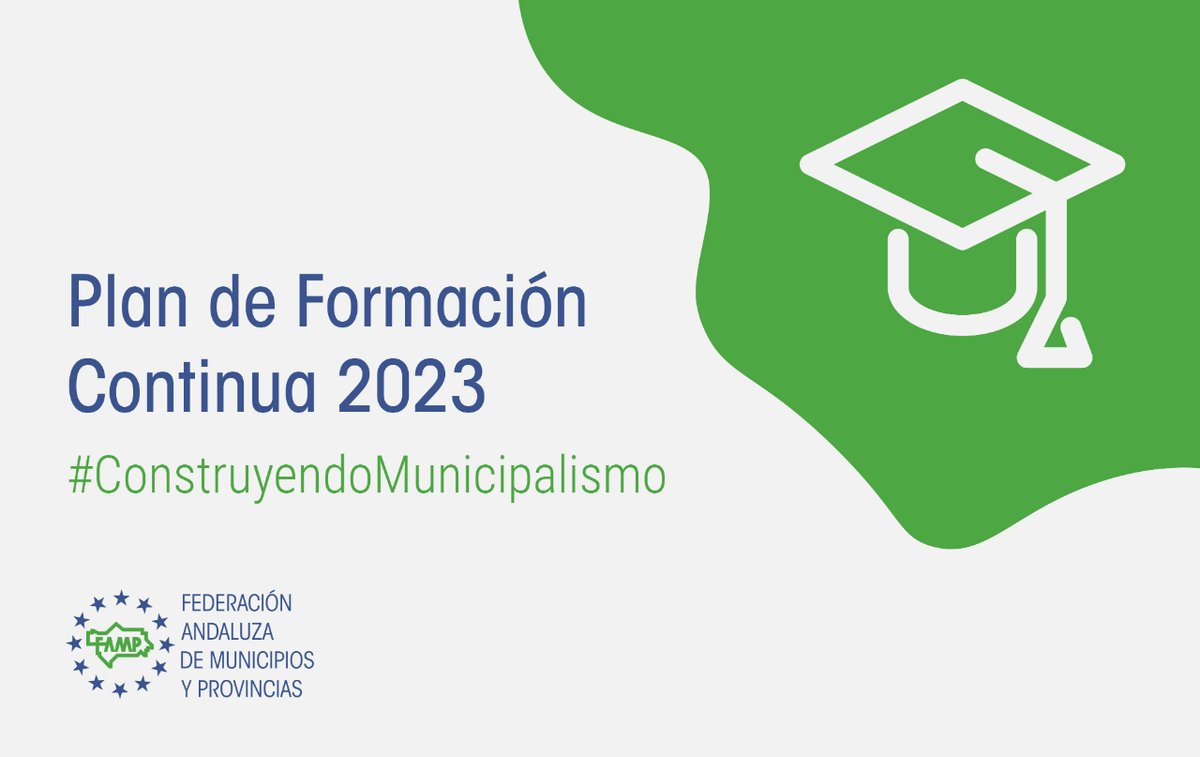 FAMPcomunica's tweet photo. 🟢 Plan de Formación Continua 2023 | Un catálogo formativo focalizado en el ecosistema local para impulsar la igualdad, la digitalización, y la creatividad, por la recuperación socioeconómica de Andalucía, en clave local.

https://t.co/sHe3ct6eYP #ConstruyendoMunicipalismo https://t.co/w65vlkDZA4
