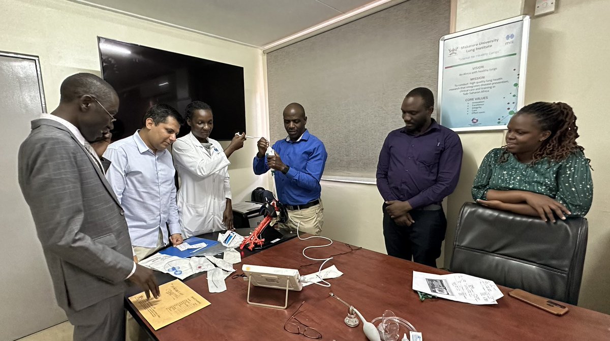 Such an exciting Day #1 at the 3rd #AIPPD Bronchoscopy Course <a href="/Lung_Institute/">Makerere University Lung Institute</a> in Kampala, Uganda. 
<a href="/MakerereHosp/">Makerere University Hospital</a> <a href="/MulagoReferral/">Mulago National Referral Hospital</a> 
<a href="/UABPulmonary/">UAB Pulmonary</a> <a href="/HopkinsPCCM/">Hopkins Pulmonary and Critical Care Medicine</a> 

After a long day of didactics and hands on simulation, we are ready for Day #2 with 4 live cases!