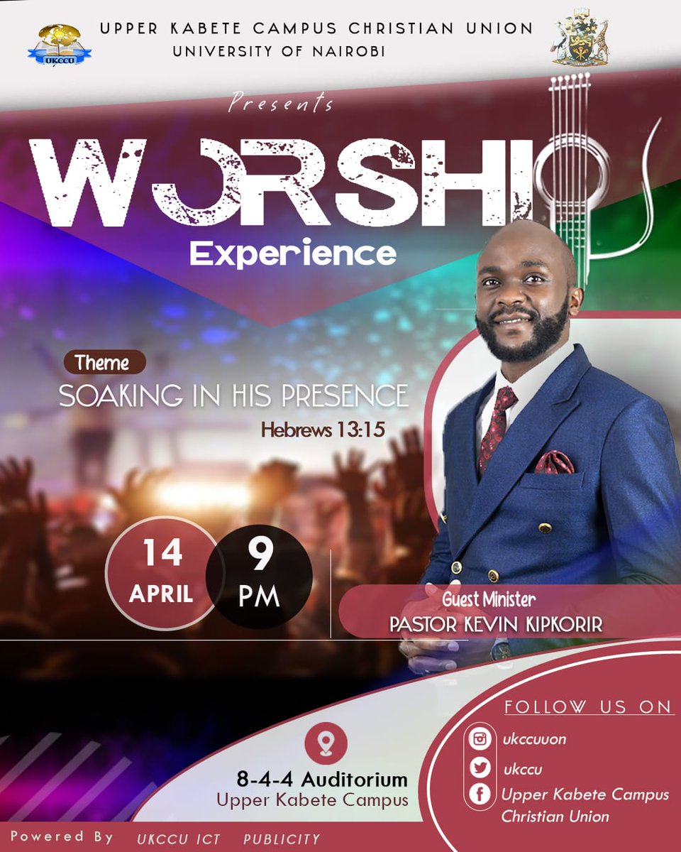ukccu's tweet photo. This Friday it's Liiiiit🔥🔥🔥Come one come all. @MCCUON
@CHIROMOCAMPUSCU
@mscuon
@pccu_uon #Soakinginhispresence
#ukccuworshipnight https://t.co/itli6Qb7pY