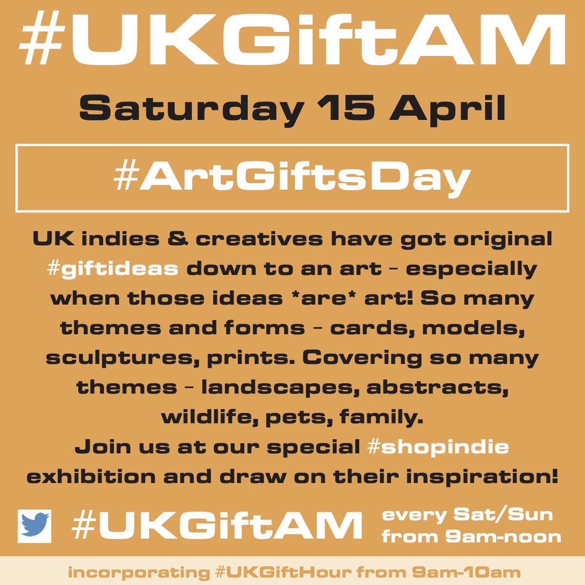UKGiftHour's tweet photo. Help us to paint a perfect picture of #shopindie #giftideas this Saturday when we make #ArtGiftsDay our latest theme on the return of #UKGIftAM #UKGiftHour 🎨🤗 You'll know what you like from our amazing UK indies &amp; creatives - everyone invited!  #supportsmallbusiness #EarlyBiz https://t.co/vtuxHH5d9D