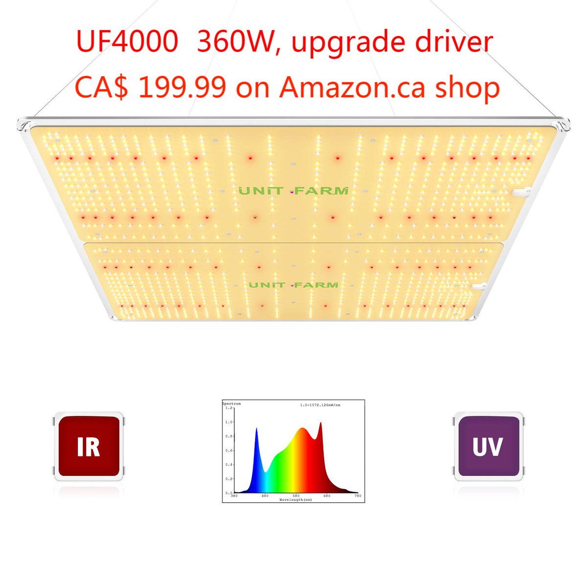 #repost from xcareseaux

UF4000, 360W &amp; Upgrade driver
🎉🎉🎉
🌱CS$ 199.99 in amazon.ca/unitfarm (only 7 inventory)🌱
🌱$ 209.99 in amazon.com/unitfarm (only 1 inventory)🌱

#ledgrow #ledgrown #ledgrowlights #ledgrowlight #ledplantlight #ledgrowlightbar #lm301h
