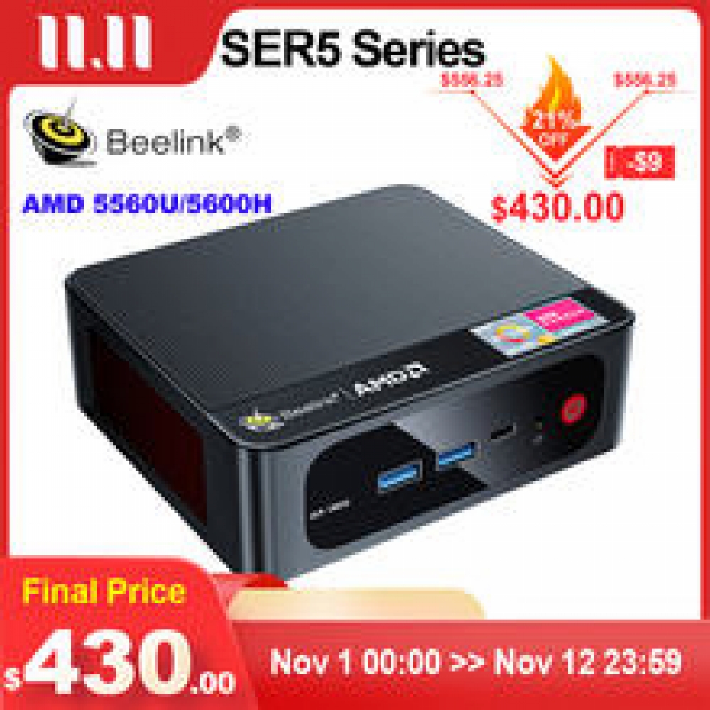 benthocodon's tweet photo. 2022 Beelink Ryzen 5 5600H SER5 Mini PC Windows 11 Pro AMD DDR4 16GB RAM 500GB SSD 5560U WiFi 6E 4K 1000M Desktop Computer #gamer #mouse https://t.co/ohAzR8YcyS https://t.co/uL9o50OpMT