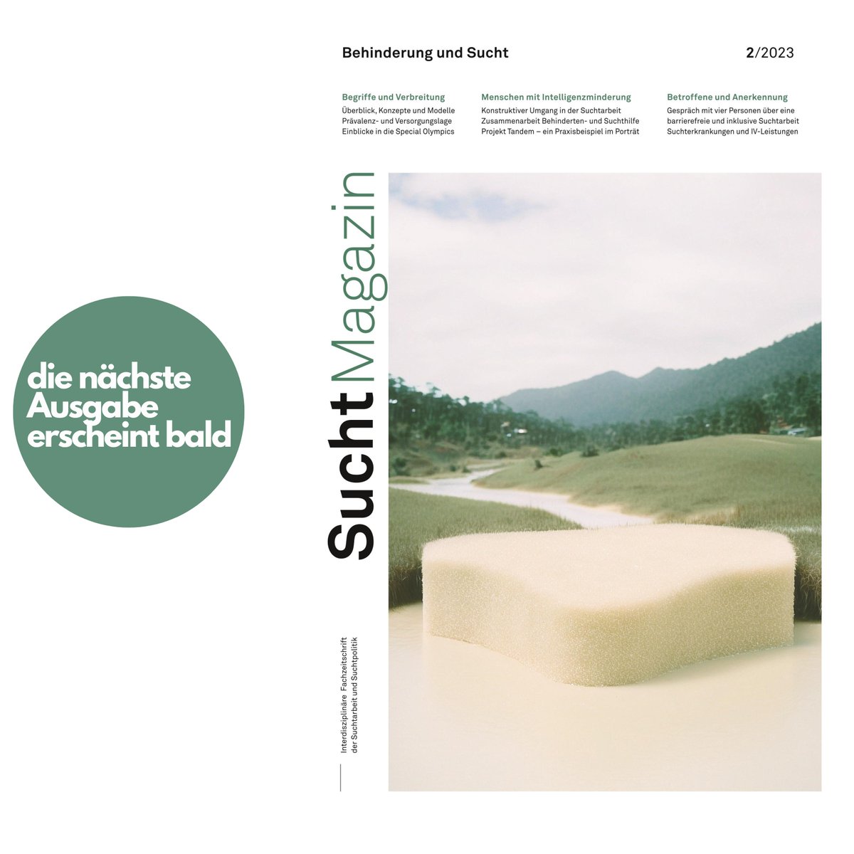 Wir sind im Endspurt: Die nächste Ausgabe des #SuchtMagazin zum Thema #Behinderung und #Sucht erscheint bald. Neben einem Überblick, Methoden der Suchtarbeit und Praxisbeispielen, kommen auch Betroffene selbst zu Wort.
#Suchtfachleute #Inklusion
suchtmagazin.ch