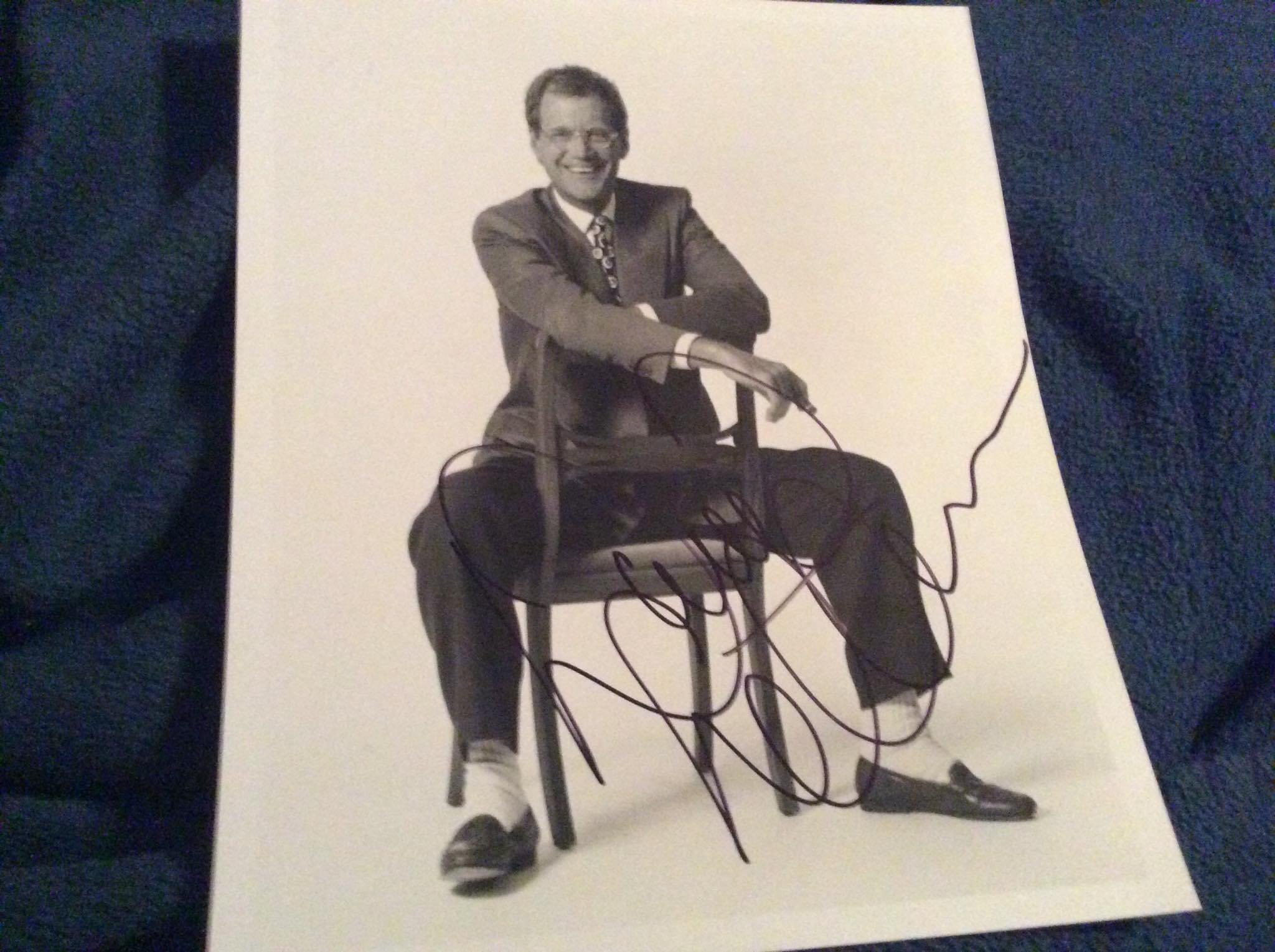 Happy Birthday to David Letterman today. Got this signed pic years ago. 