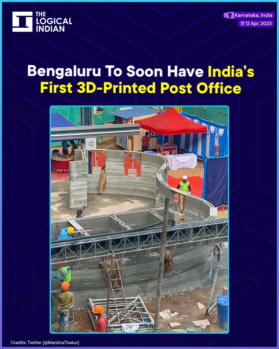 LogicalIndians's tweet photo. The post office is being constructed at the Cambridge Layout in Ulsoor by Larsen & Toubro Ltd (L&T) at around Rs 23 lakh, about 30 to 40% lower than needed to build an ordinary post office.
#3dprintedbuildings #postoffice https://t.co/SuUCKLfe2v