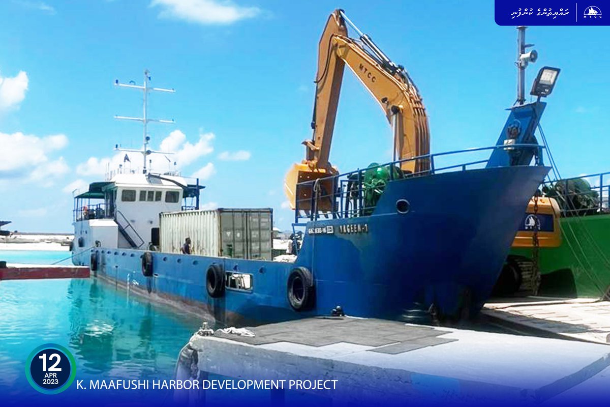 xaahidhu's tweet image. ކ. މާފުށީ ބަނދަރު ތަރައްޤީ ކުރުމުގެ މަޝްރޫޢުގެ އަމަލީ މަސައްކަތް ފެށުމަށްޓަކައި 8 އޭޕްރީލް 2023 ވަނަ ދުވަހު ޕްރޮޖެކްޓް ސައިޓް މޮބިލައިޒްކޮށްފި.
#MTCCProjects #RayyithungeKunfuni