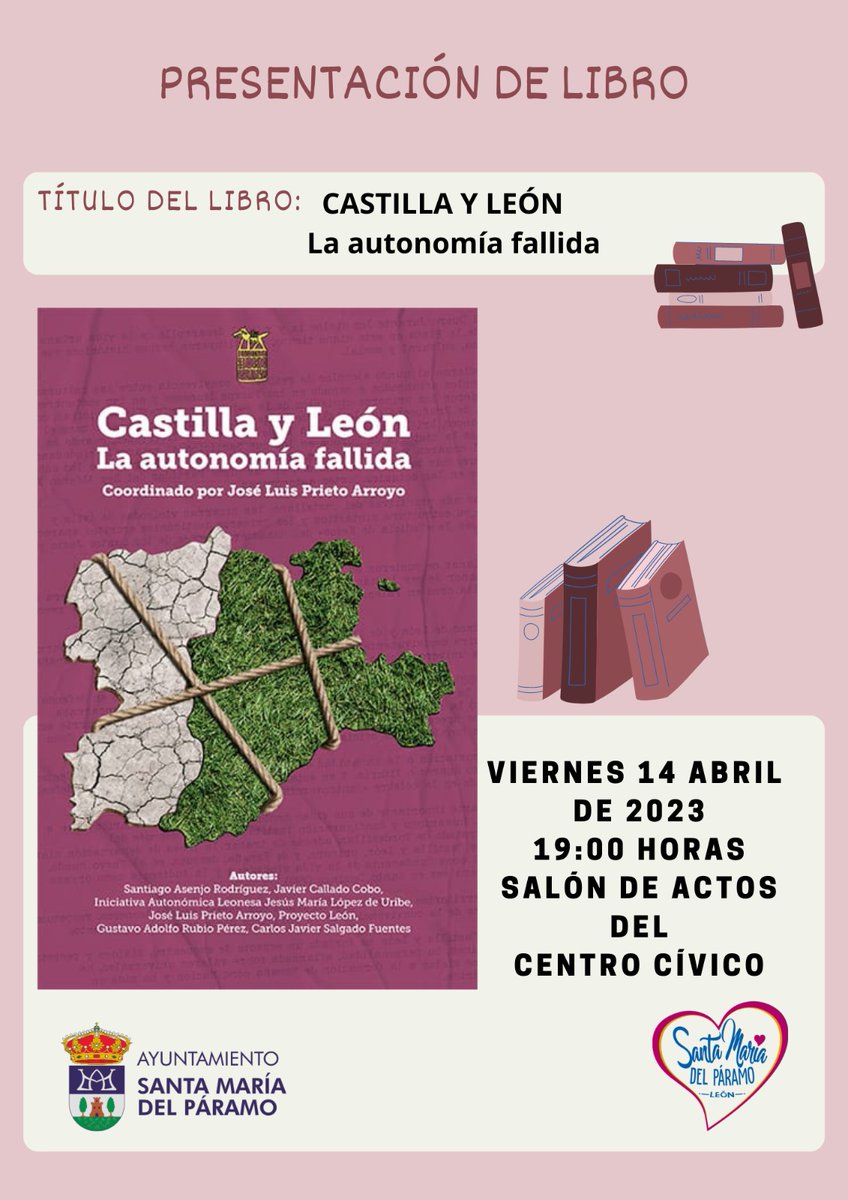 Os vemos este viernes en Santa María del Páramo 📍📚