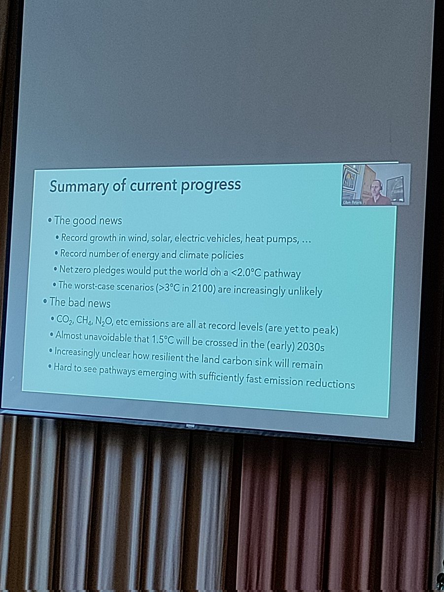BilolaT's tweet photo. Day 2 of the #ACCCImpact Week started with presentations about beyond #NetZero .Here is
the good and bad news from  @Peters_Glen . He concludes that the #climate problem will be solved with we stop burning #fossilfuel and cutting down #trees #sdg13
@kulttuuri_sofia @ACCC_FS https://t.co/tySocwigLD
