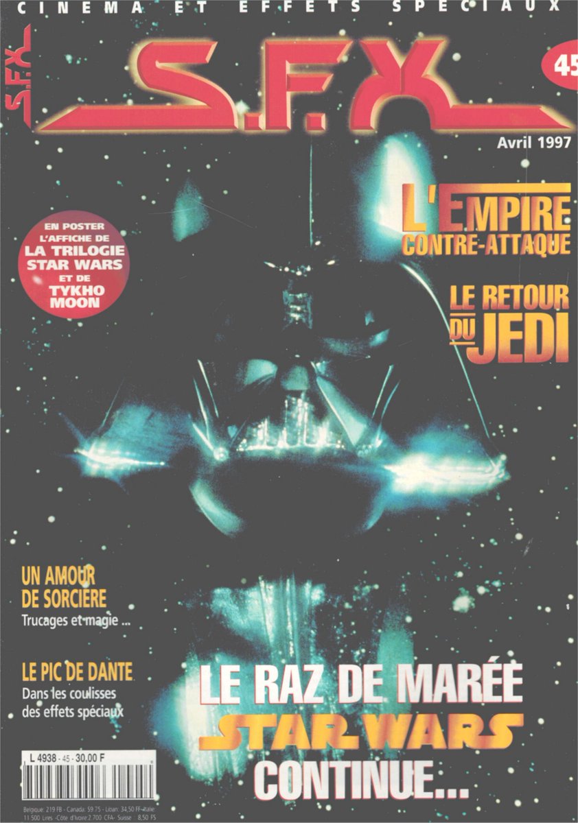 Toujours, le retour du Jedi chez SFX.
#StarWarsCelebration #StarWars #SFX #revuescovers #GeorgeLucas #leretourdujedi